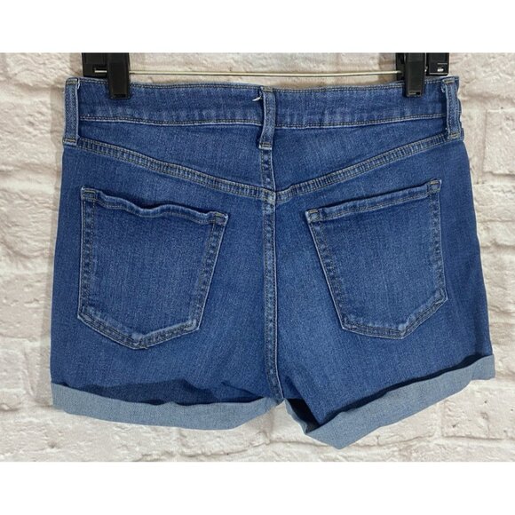 Old Navy Women's Size 8 Blue Denim High Rise WOW Cuff Jean Shorts - Picture 2 of 8